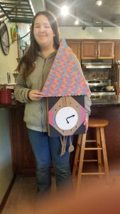 Juliet Collins cardboard clock